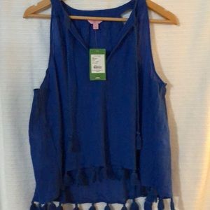 Lilly Pulitzer - Roxi Top - Blue Crush - Size L